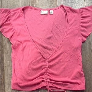 Pink Ruched Women's Top
